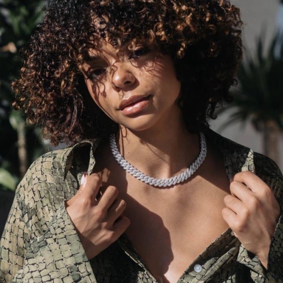 CERNUCCI • 14mm White Gold Baguette Cuban Necklace • Size 18" - Picture 8 of 9